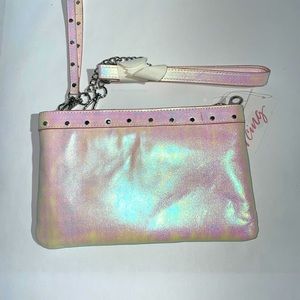 Multi color leather design over the shoulder purse